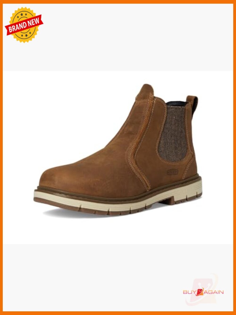 Soft Toe Pull On Work Boots Chelsea Ankle Leather Water Resistant - Picture 7 of 7